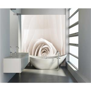 Bellessi 300 x 1200 x 4mm Motiv Polymer Bathroom Panel - White Lady