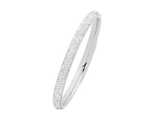 Bevilles White Stainless Steel Pave Crystal Bangle 60-63-65mm