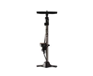 Bike Pump Floor Hp Steel 160Psi W/ Guage Silver Universal Double Pump Head Via Velo Brand