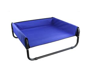 Blue / Grey / Blue Large Dog Walled Suspension Trampoline Hammock Bed 85 x 85 x 33 cm