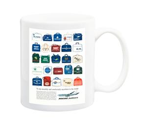 Boeing Jetliners Airline Travel Bag Advert Poster Mug - 11 Fluid Oz