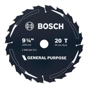 Bosch 235mm 20T TCT Circular Saw Blade for Wood Cutting - GENERAL PURPOSE