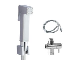 Brass Square Toilet Bidet Spray Diverter Wash Kit with PVC Hose