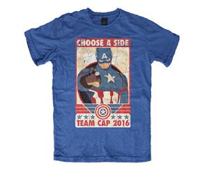 CAPTAIN AMERICA CIVIL WAR CAP Men's Tee T-Shirt BLACK LOGO