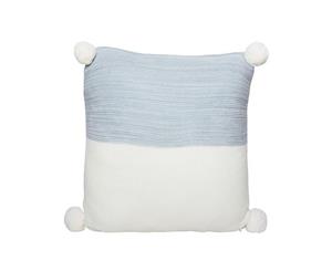 Calgary Knitted Pom Pom Cushion 50X50Cm - Grey