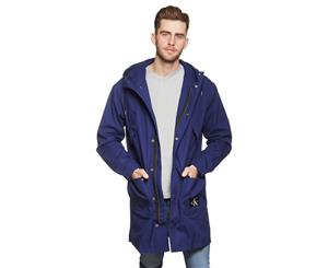 Calvin Klein Jeans Men's Zip Up Hooded Parka - Blue