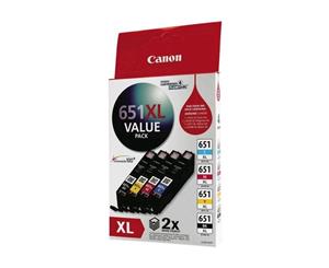 Canon CLI651XL Extra Large Value Pack (BK/C/M/Y)