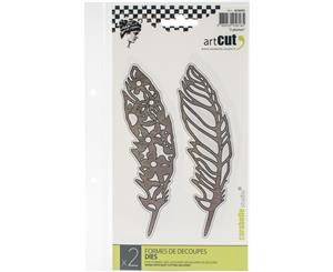 Carabelle Art Cut Die-Feathers 2/Pkg