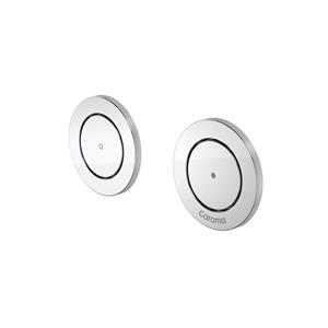 Caroma Chrome Invisi Series II Round Dual Flush Buttons