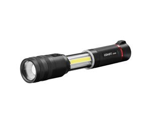 Coast Rechargeable Pure Beam LED Torch with Extendable COB White/ Red Area Light