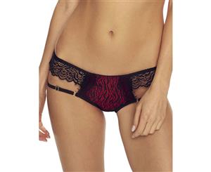 Confidante Devil Red and Black Lace Brief