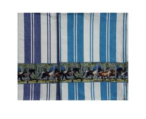 Country Style New Tea Towels Set of 2 HORSES WOODS Handmade Teatowels New