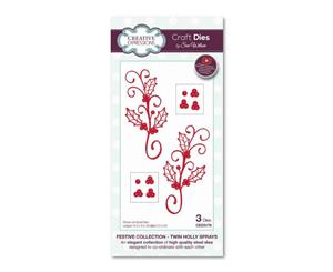 Creative Expressions - Festive Collection Twin Holly Sprays Craft Die