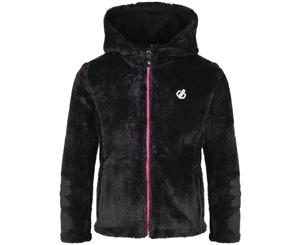 Dare 2b Girls Prelim Full Zip Hooded Polyester Fleece Jacket - Black