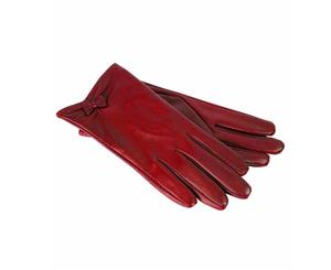 Dents Ladies Classic Sheepskin Leather Gloves - Red