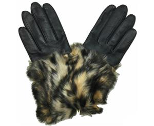 Dents Women's Classic Hairsheep Leather Gloves - Black/Print