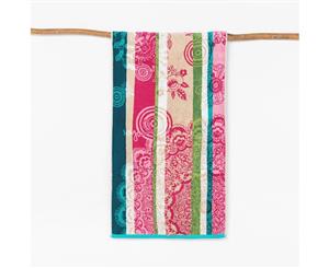 Desigual Towel Pack - Hand Towel & Mini Towel - 100% Cotton - Sweet Mandala Stripe