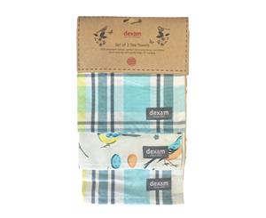 Dexam Vintage Songbird Tea Towels Set of 3