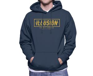 Divide & Conquer Illusion Men's Hooded Sweatshirt - Navy Blue