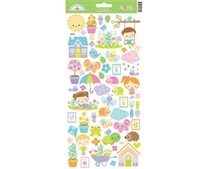 Doodlebug Cardstock Stickers Simply Spring Icons