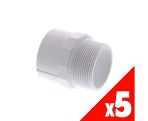 Dura Valve Socket PVC 50mm Pressure Pipe Fitting Plumbing Water 5 PACK