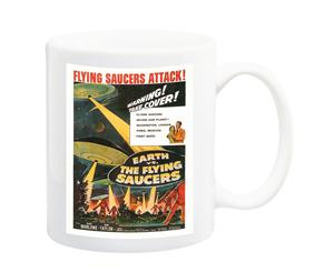 Earth vs Flying Saucers Sci Fi Movie 1956 Poster Mug - 11 Fluid Oz