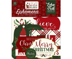 Echo Park - Cardstock Ephemera 33 pack Icons Here Comes Santa Claus