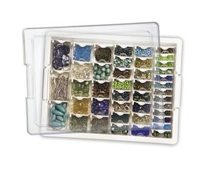 Elizabeth Ward's Assorted Bead Tray 13.75&quotX10.5&quotX2"-