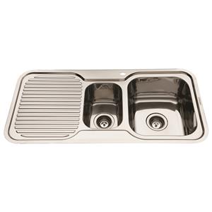 Everhard 980mm NuGleam 1  Bowl Right Hand Kitchen Sink With Drainer