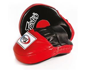 FAIRTEX-Curved Focus Pads Punching Target Muay Thai MMA - Black/Red