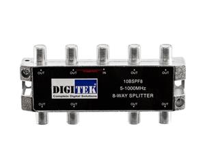 FSP8F DIGITEK 8 Way 'F' Splitter Free To Air 1X DC Power Pass 900Mhz 8-Way 75&Omega Coaxial Splitter 8 WAY 'F' SPLITTER FREE TO AIR