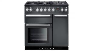 Falcon Nexus 900mm Chrome Fitting Dual Fuel Freestanding Cooker - Slate