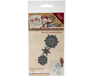 Find It Trading Yvonne Creations Holly Jolly Die-Snowflake & Star