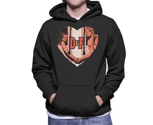 Flash Gordon And Dale Love Heart Men's Hooded Sweatshirt - Black