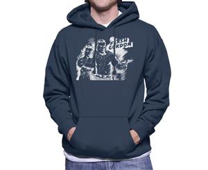 Flash Gordon Dale Sketch Art Men's Hooded Sweatshirt - Navy Blue