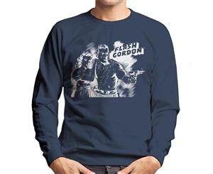 Flash Gordon Dale Sketch Art Men's Sweatshirt - Navy Blue