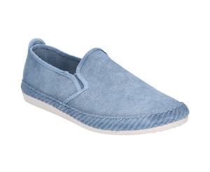 Flossy Mens Manso Slip On Canvas Casual Summer Pump Shoes - Light Blue