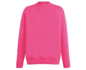 Fruit Of The Loom Mens Lightweight Set-In Sweatshirt (Fuchsia) - RW4499