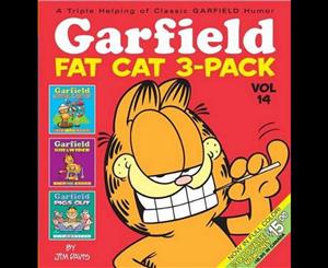 Garfield Fat Cat  3 x Books in 1 x Pack Volume 14  Garfield Survival of the Fattest Garfield Older and Wider & Garfield Pigs Out