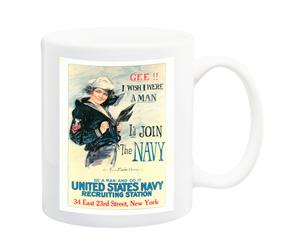 Gee I Wish I Were A Man War Poster Mug - 11 Fluid Oz