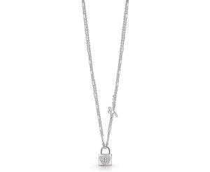 Guess womens Stainless steel Zircon gemstone pendant necklace UBN85059