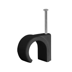 HPM 8 - 10mm Black Hook Cable Clips - 20 Pack
