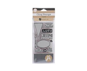 Hampton Art - Canvas Corp Cling Stamps 4X8 inch - Be Beautiful