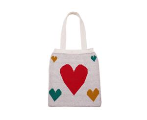 Heart- Shape Knitting Women's Shopping Bag