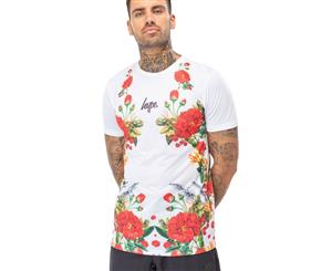 Hype Floral Symmetry Men's T-Shirt - White