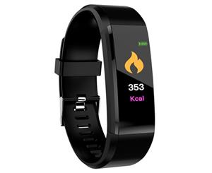 ID115 Plus Smart Bracelet Bluetooth 4.0 Call Message Reminder Heart Rate Monitor-Black