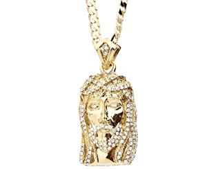 Iced Out Bling MINI Chain - JESUS gold - Gold