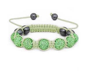 Iced Out Unisex Bracelet - Beads lime green - Lime Green