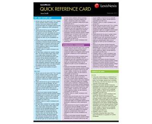 Immigration Law Quick Reference Card  Lexis Nexis Quick Reference Card