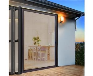 Instahut Retractable Magnetic Fly Screen Flyscreen Door Mesh Sliding Brown 1.2m x 2.1m